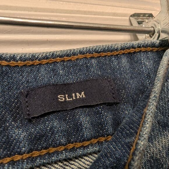 New J. Crew Straight Slim Rigid Blue Dinim Jeans Size 30x32 Zip Fly Classic - Picture 9 of 12